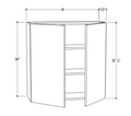36” Height Wall Cabinet – 2 Doors / 2 Shelves