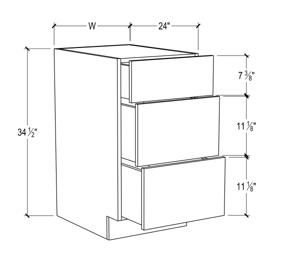 Base Cabinet (3 Drawer)